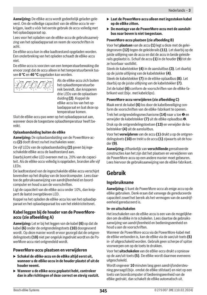 Electric Bike Manual van 12 februari tot 12 augustus 2025 - folder pagina 345