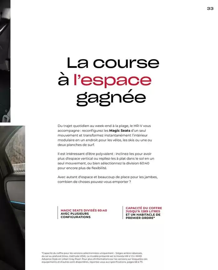 Honda HR-V E:HEV Full Hybrid van 21 november tot 21 november 2025 - folder pagina 33