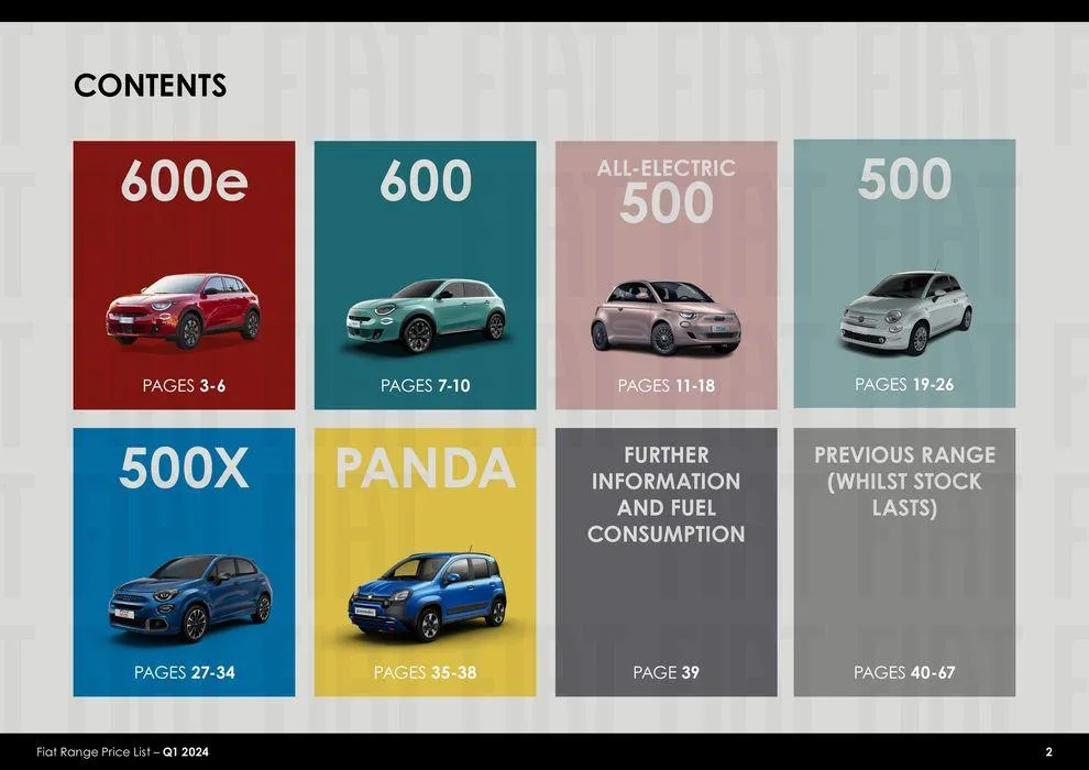 Fiat Range Price List – Q1 2024 van 26 maart tot 26 maart 2025 - folder pagina 2