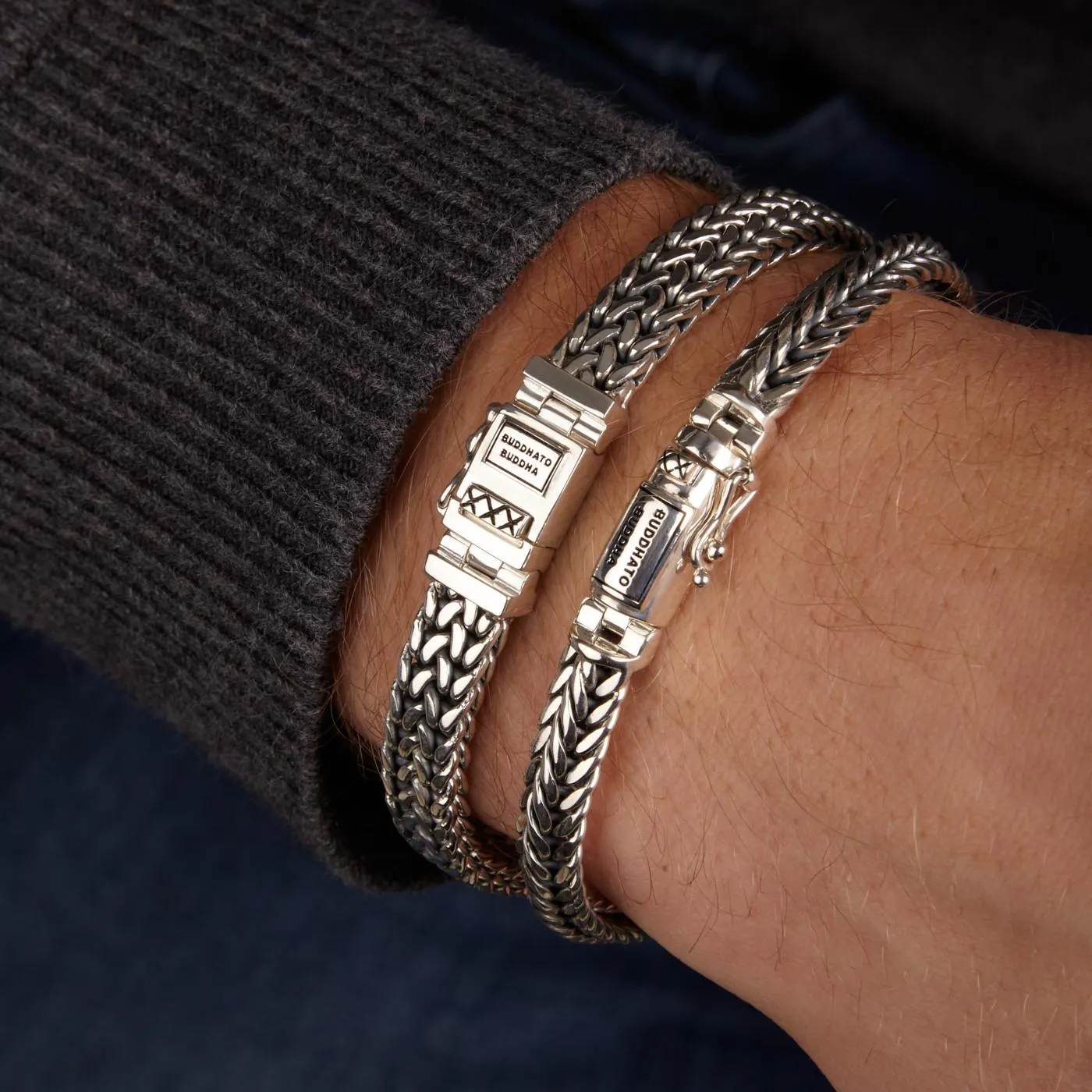 Julius 925 Sterling Zilveren Small Armband BTB191 (Lengte: 17.00 - 19.00 cm)