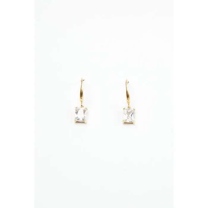 Oorbellen hanger stone stainless steel