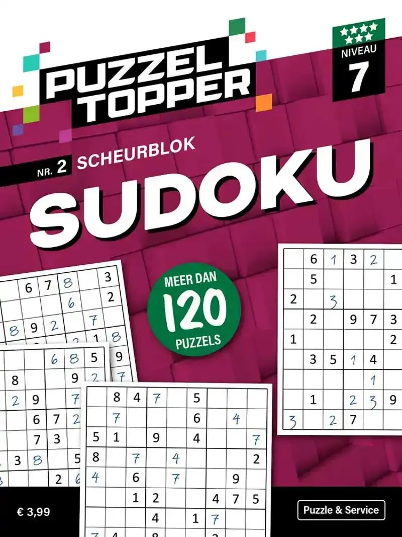 Puzzelblok sudoku 7 punt nr.2 puzzeltopper