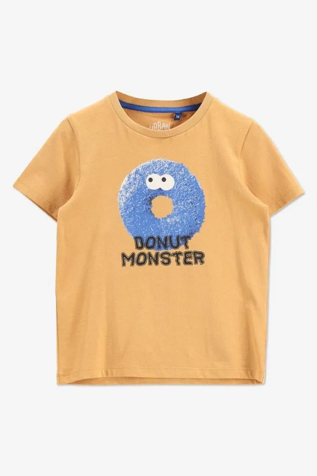 Lichtbruin T-shirt Donut Monster
