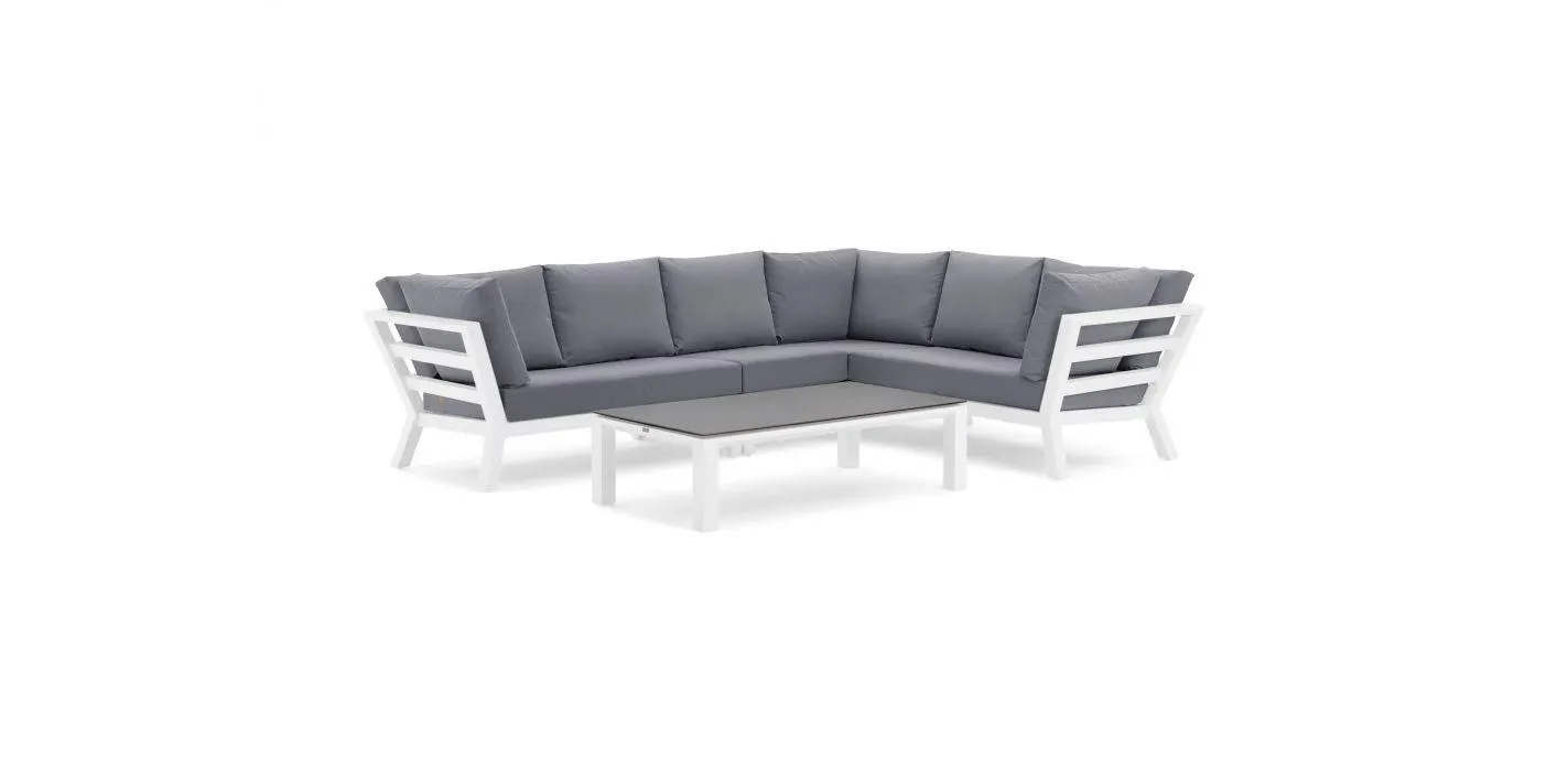 Loungeset Timber 6 personen - Hoekopstelling