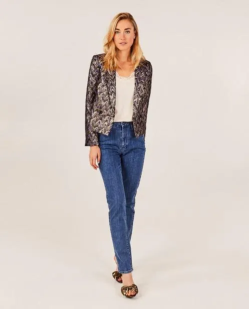 Blazer met jacquard-stof