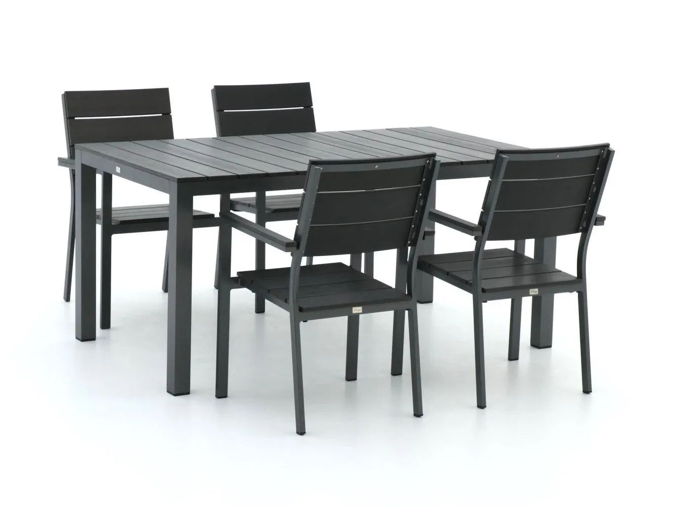 Bellagio Bravo/Fidenza 160cm dining tuinset 5-delig stapelbaar