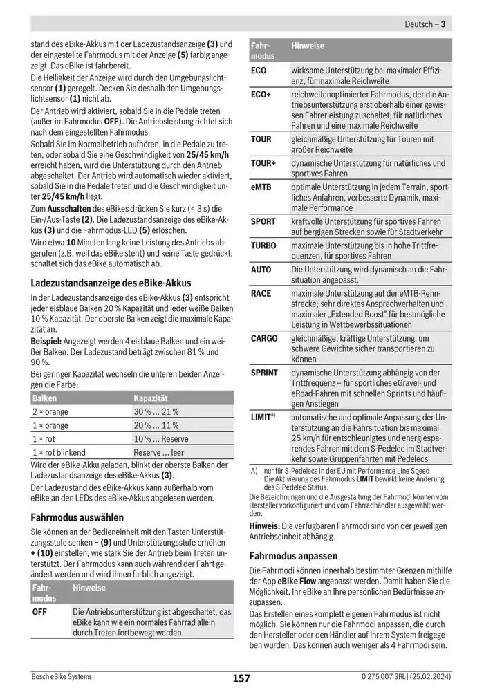 Electric Bike Manual van 12 februari tot 12 augustus 2025 - folder pagina 157
