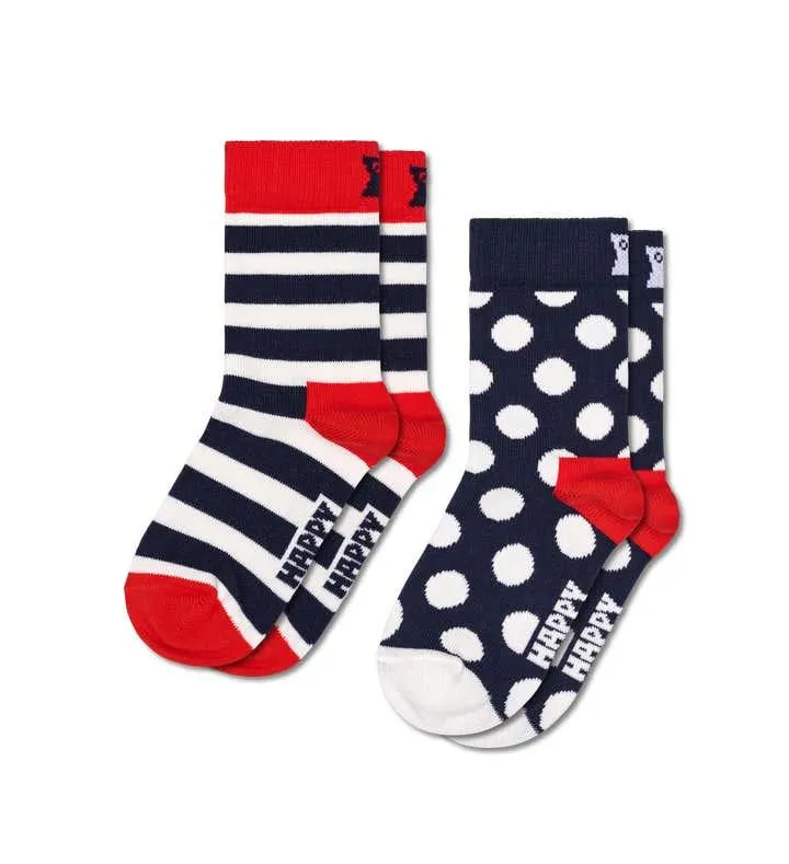 Kids 2-Pack Stripe Socks