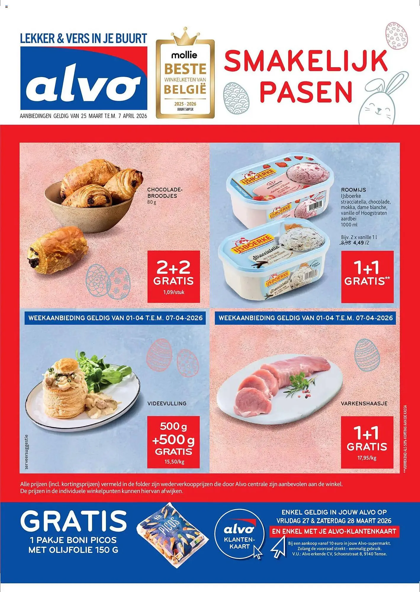 Alvo folder van 25 maart tot 7 april 2026 - folder pagina 1