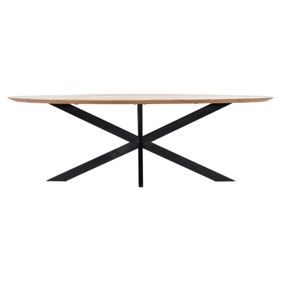 Eettafel Ovaal 160cm - Naturel - Mangohout - Tafel Diamond