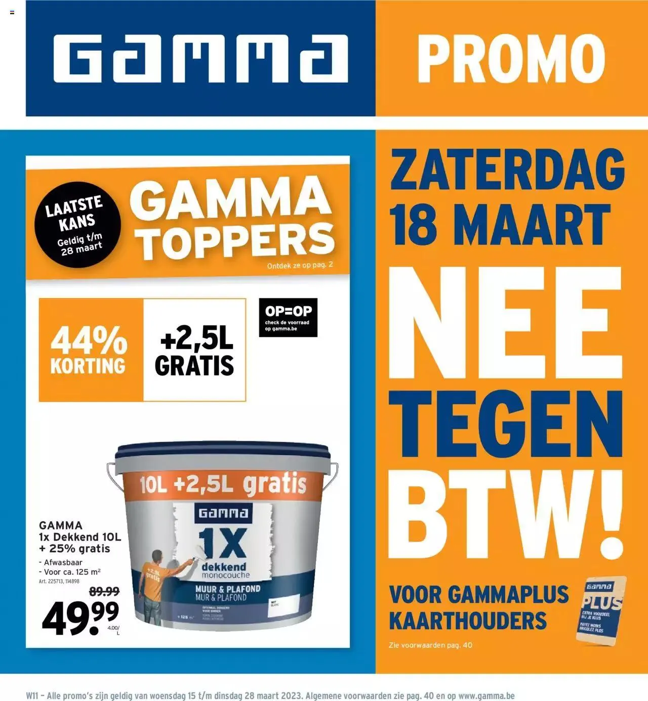 GAMMA folder van 28 maart tot 31 december 2023 - folder pagina 1