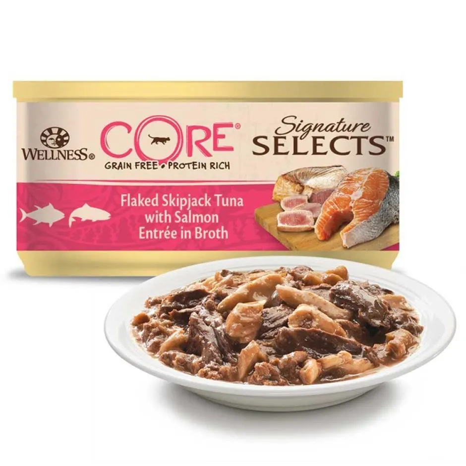 Wellness CORE Sign sel flake tuna/salmon broth 79g