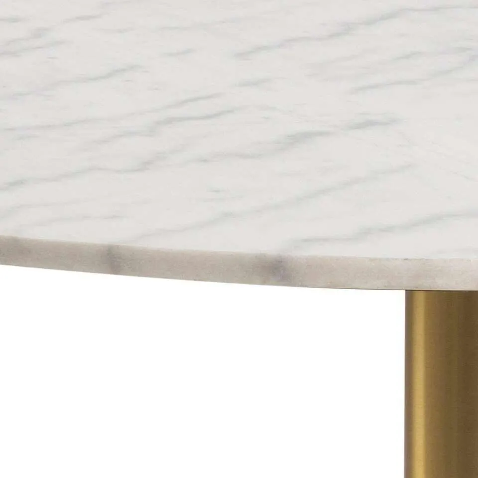 Eetkamertafel Cato - wit - 75xØ105 cm