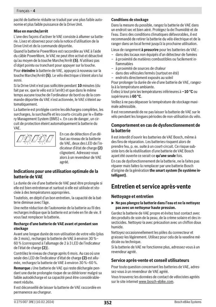Electric Bike Manual van 12 februari tot 12 augustus 2025 - folder pagina 352