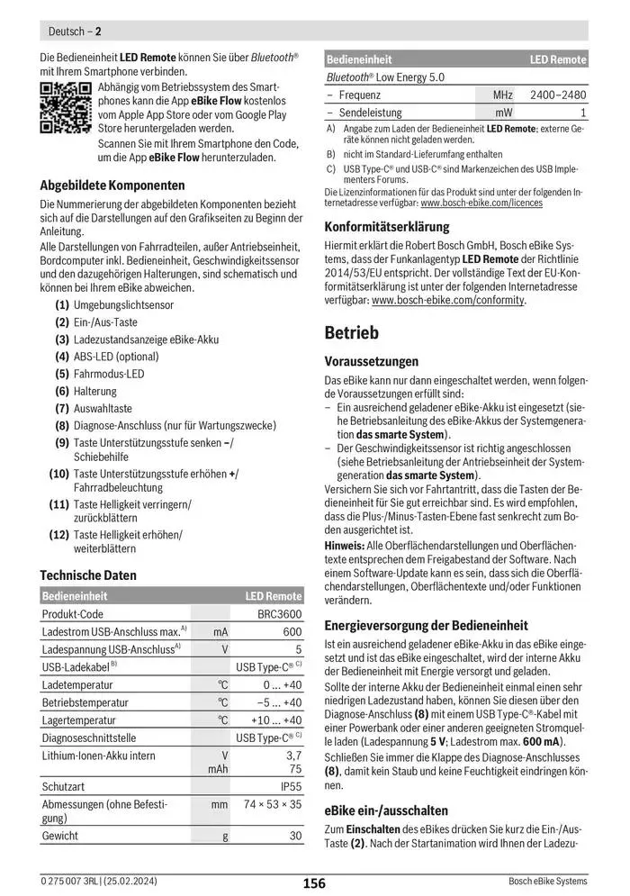 Electric Bike Manual van 12 februari tot 12 augustus 2025 - folder pagina 156