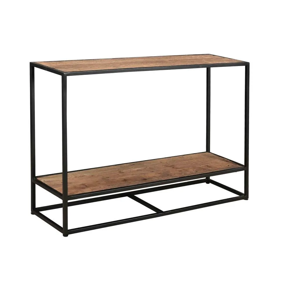 Livingfurn - Wandtafel Dakota 120 cm - Riverwood / Gecoat Staal