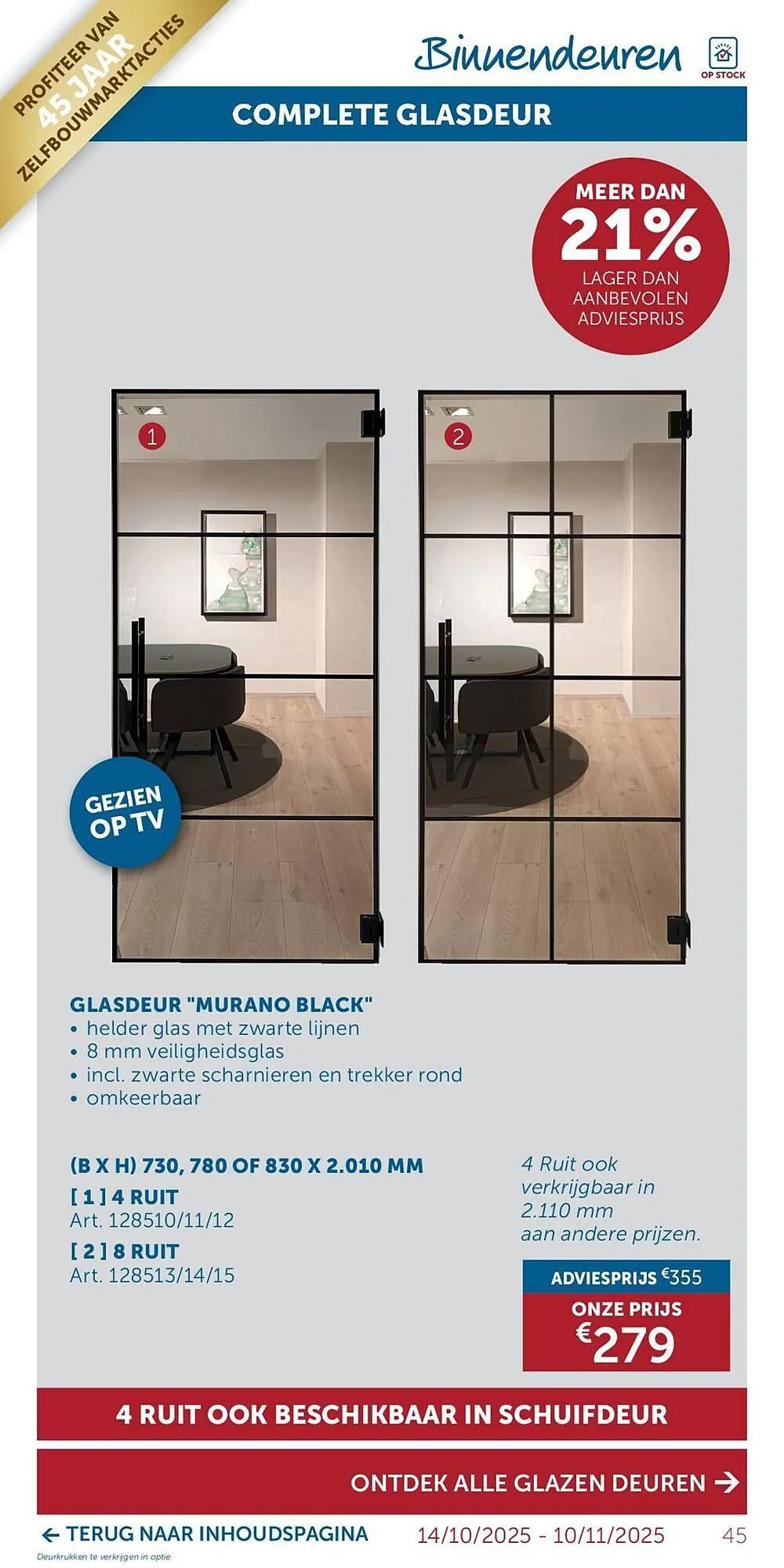 Zelfbouwmarkt folder van 14 oktober tot 10 november 2025 - folder pagina 45