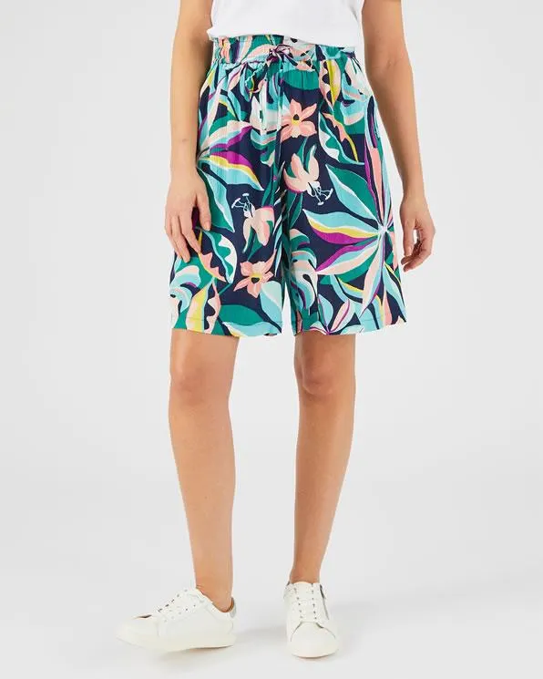 Bermuda Crêpestof tropische print, viscose, Lenzing™ EcoVero™