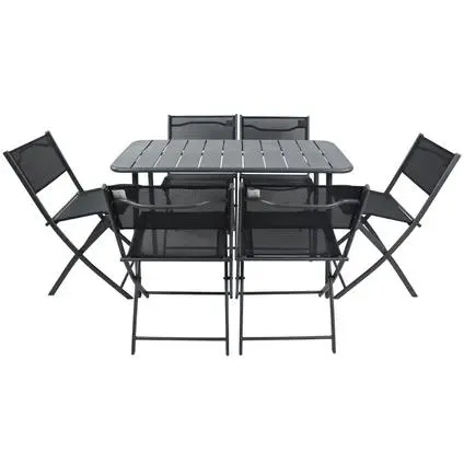 Set De Meubles De Jardin Sumila 0 Noir