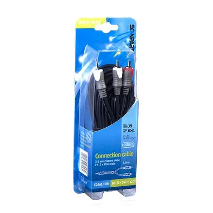 Scanpart Aansluitkabel 3.5(S)-2xTulp (M) 5m