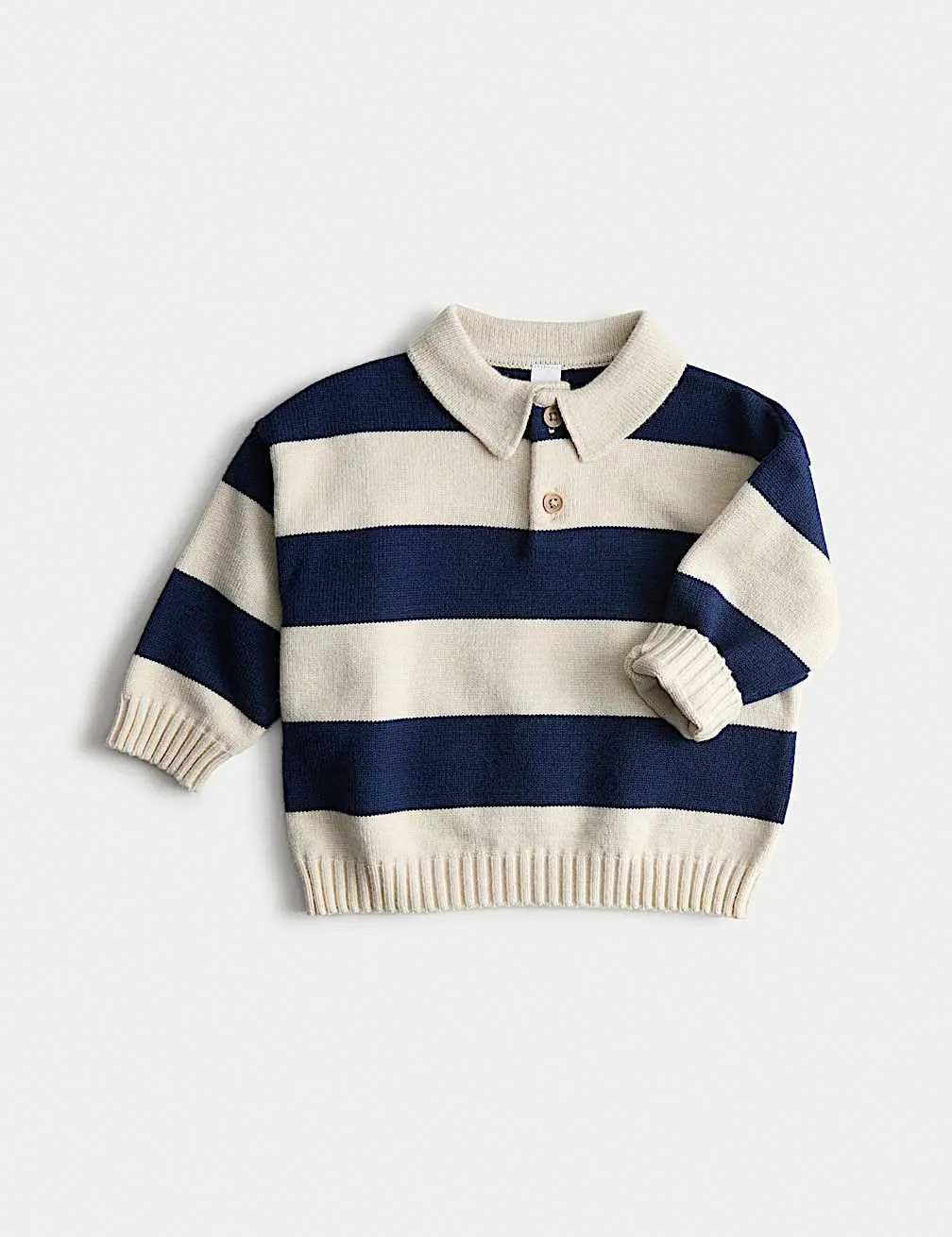 Striped Knitted Rugby Top (0-3 Yrs)