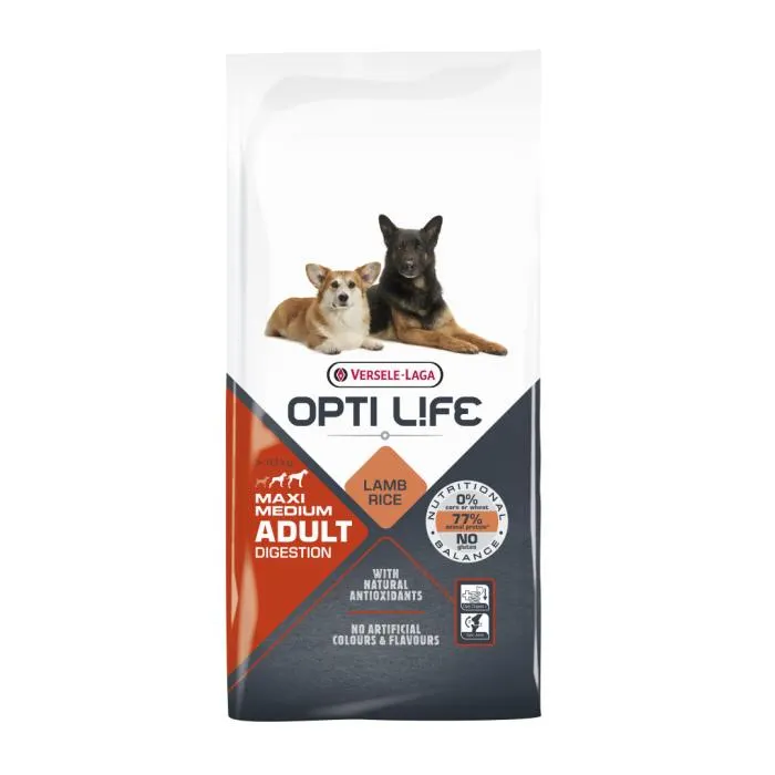 Opti Life Adult Digestion Medium & Maxi Hondenvoer 12,5kg