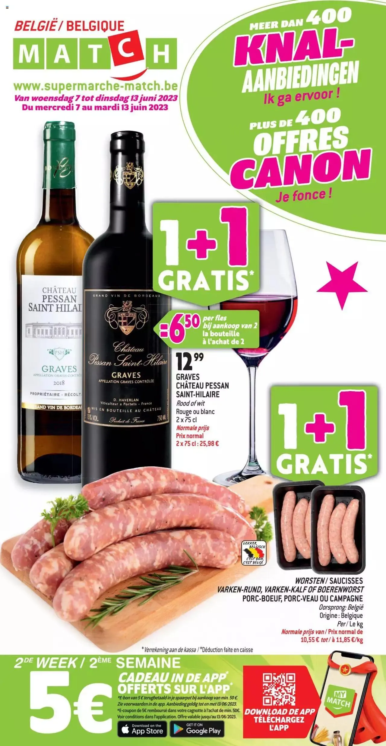 Match Supermarché folder / publicité van 13 juni tot 31 december 2023 - folder pagina 1