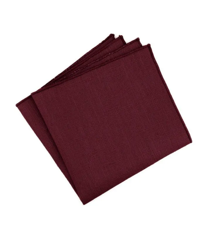 Linnen pochet rood - BOURGOGNE - Gemaakt in België