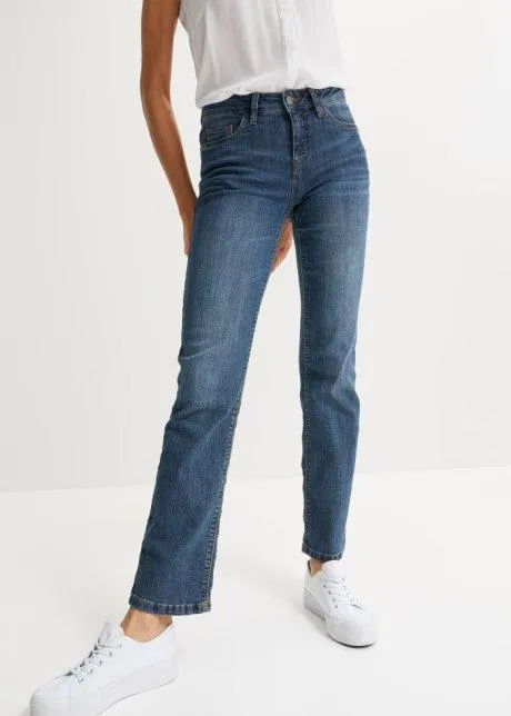 Jean extensible Mid Waist, Straight