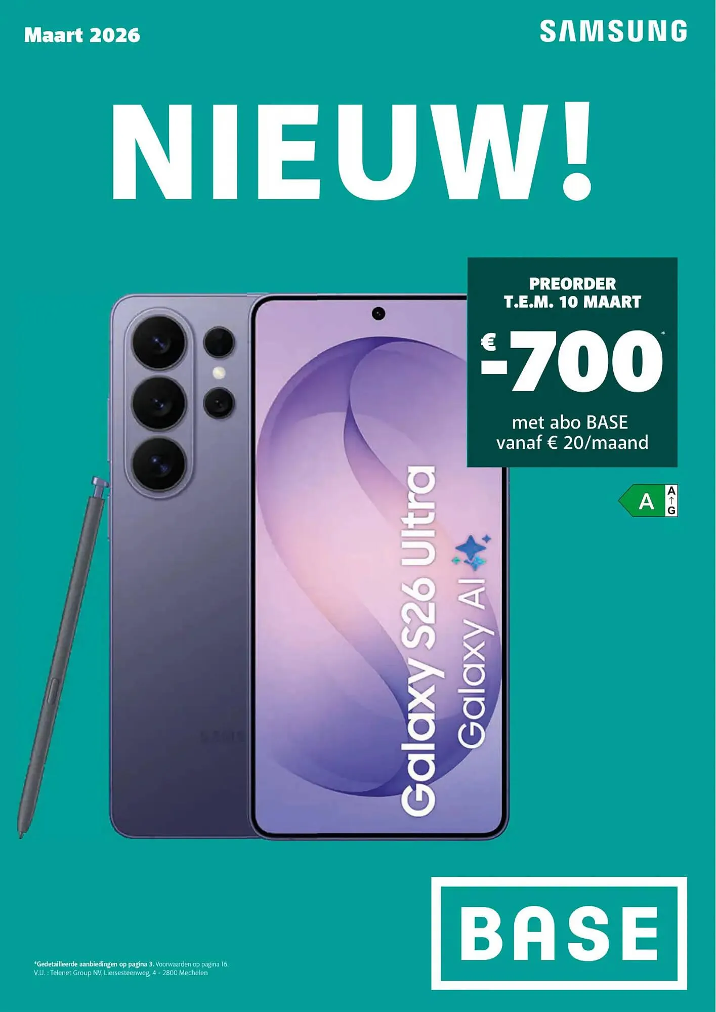 Base folder van 1 maart tot 31 maart 2026 - folder pagina 1