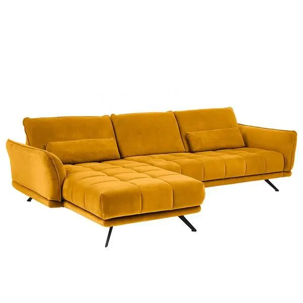 Hoekbank Lethernt met chaise longue