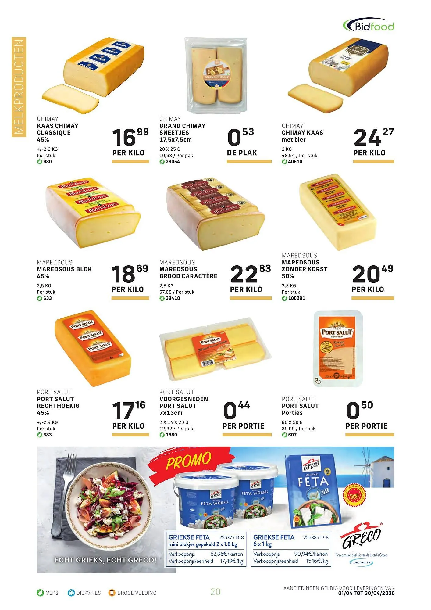 Bidfood folder van 1 april tot 30 april 2026 - folder pagina 20