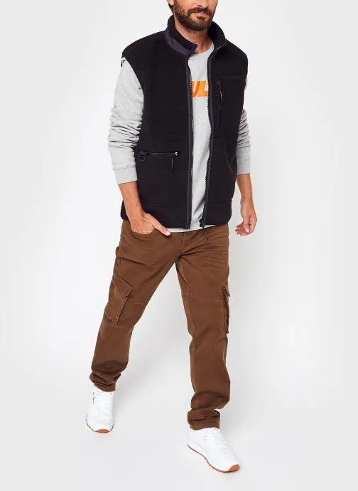 Heavy Fleece Vest Men - Zwart