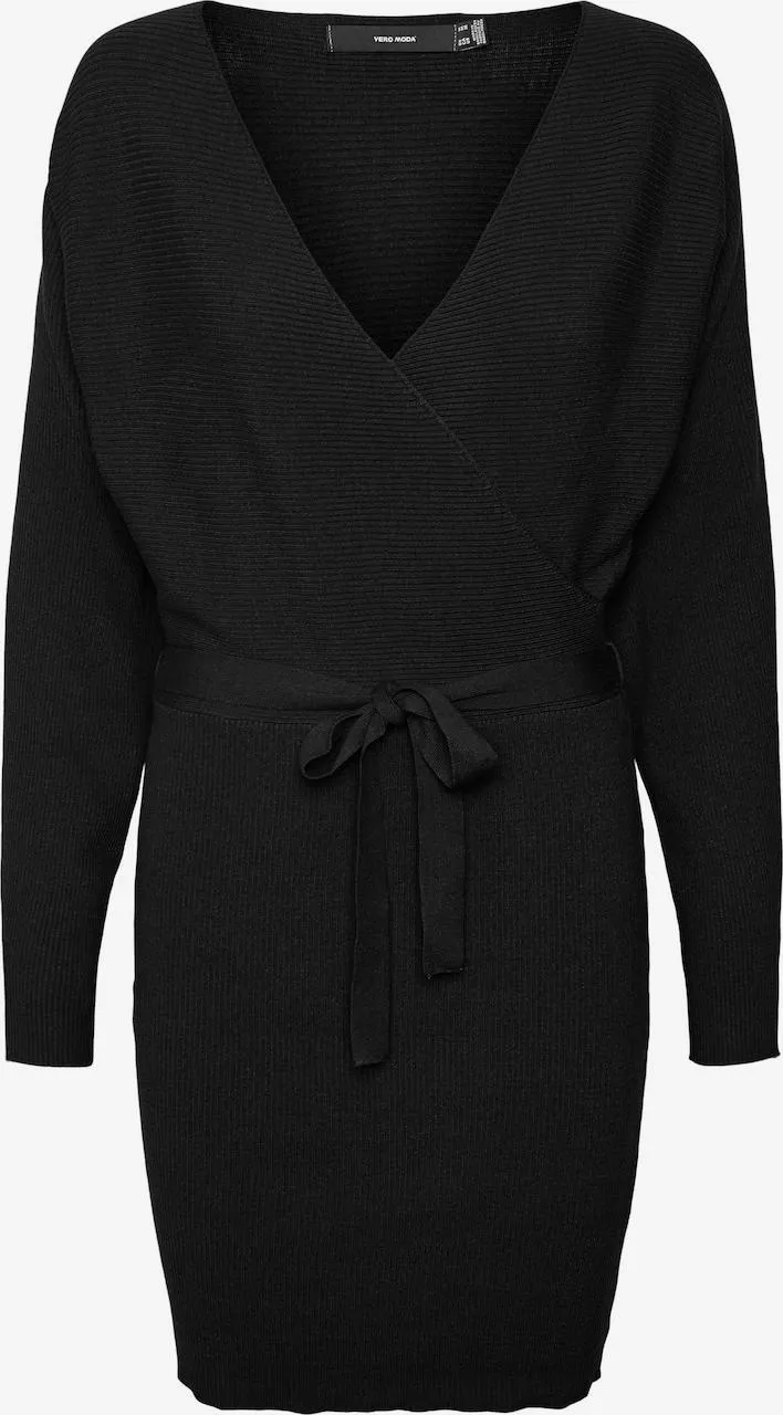 VERO MODA Gebreide jurk in Zwart