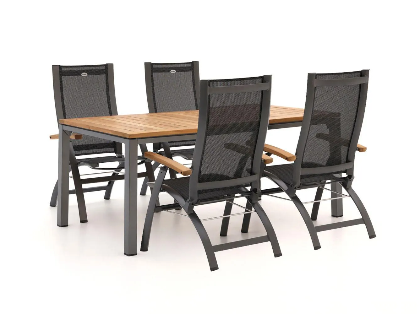 Hartman Primo/Linosa 180cm dining tuinset 5-delig verstelbaar