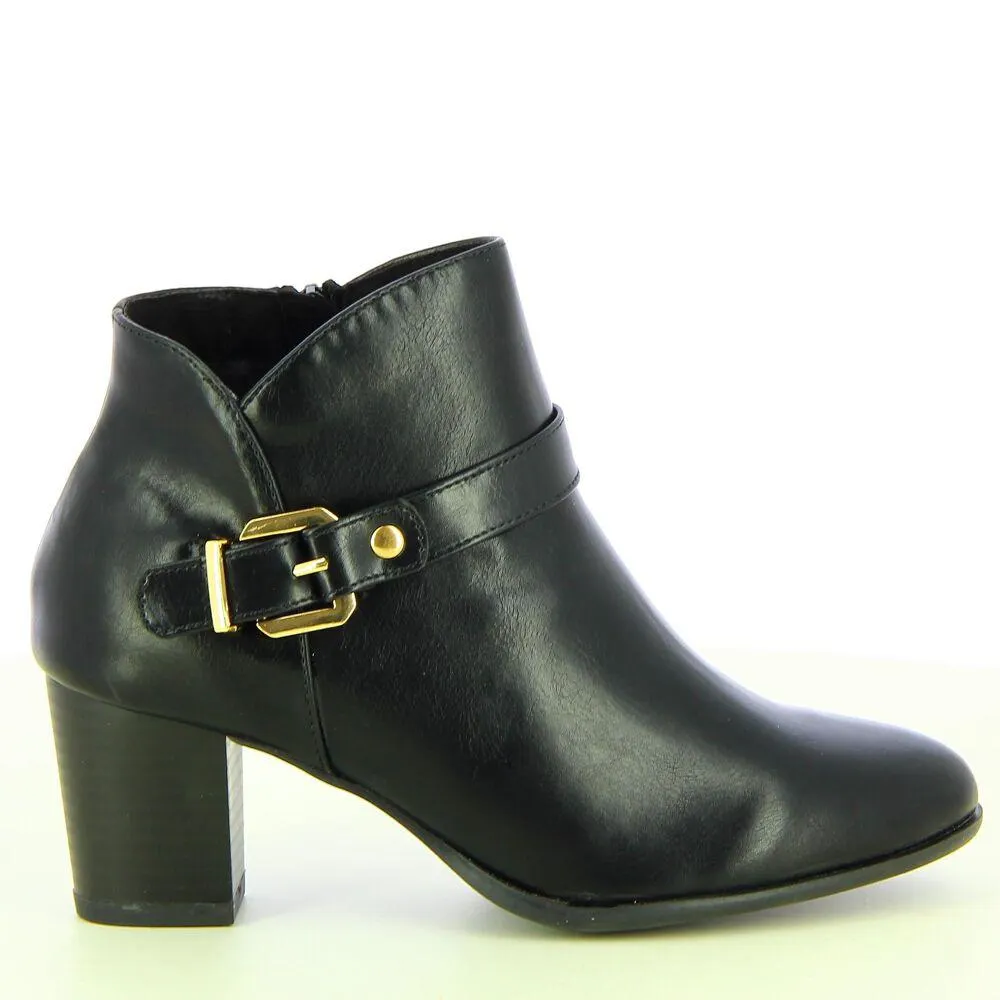 Ken Shoe Fashion - Zwart - Enkellaarzen