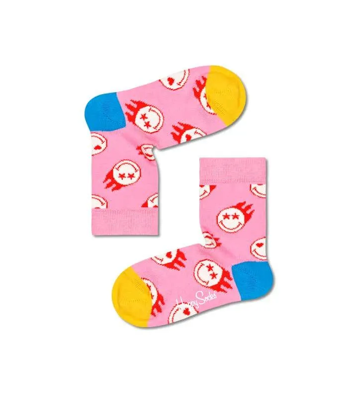 Kids Flaming SmileyWorld Sock