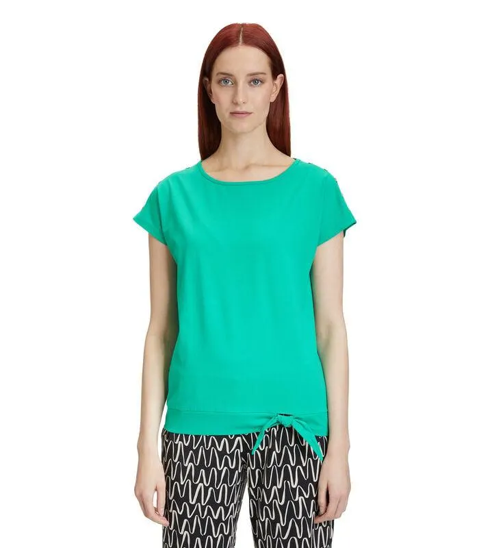 Basic shirt met geknoopt effect