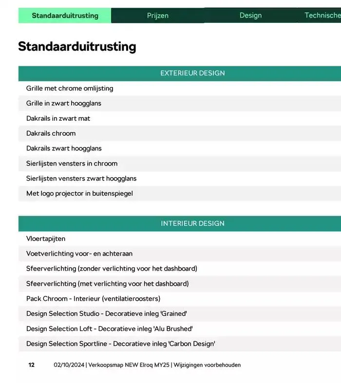 Price List van 31 december tot 31 december 2025 - folder pagina 23
