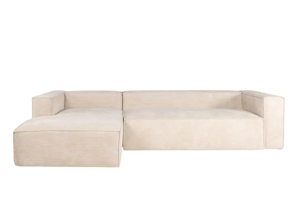 Hoekzetel BLOK - Beige ribfluweel