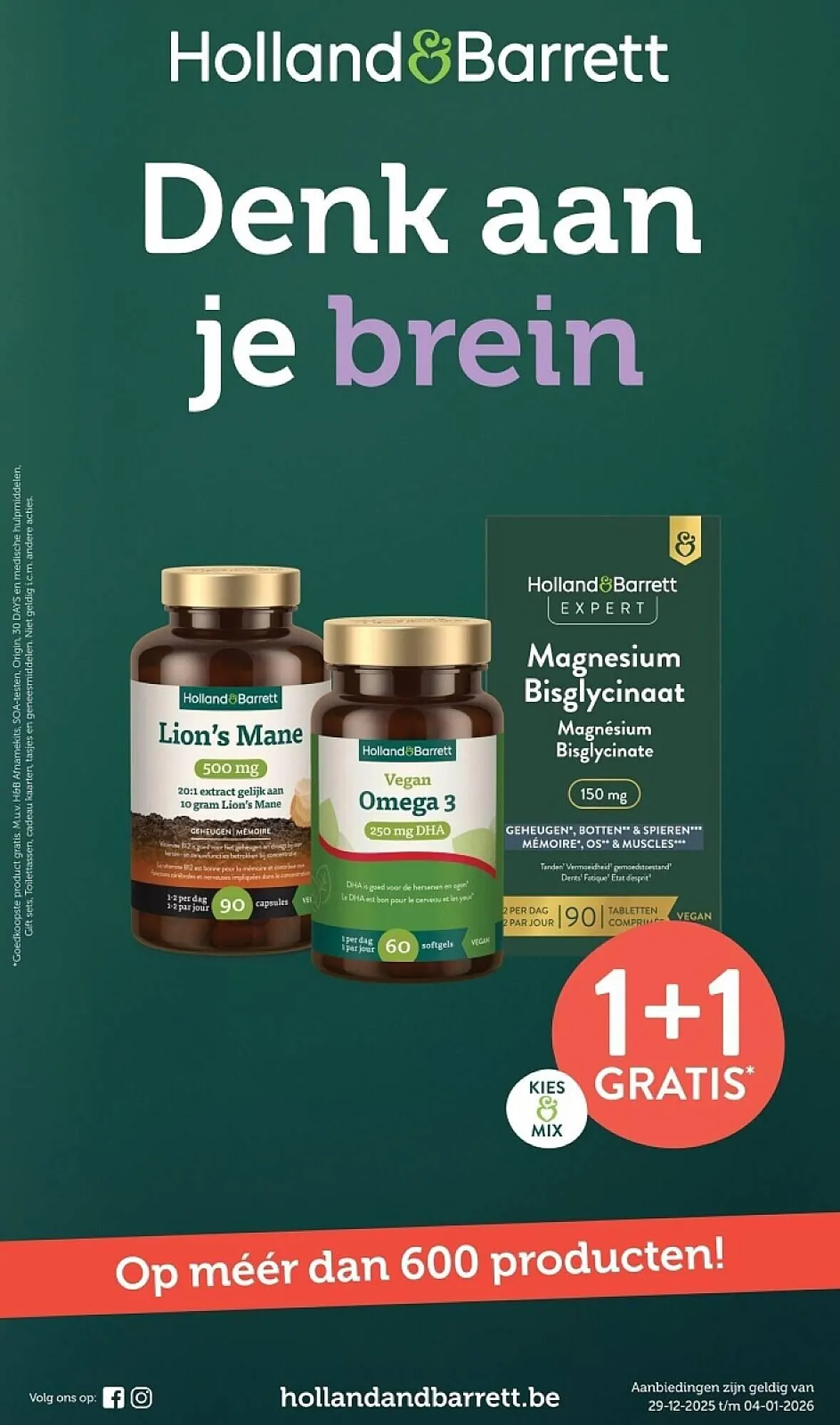 Holland & Barrett folder van 29 december tot 4 januari 2026 - folder pagina 1