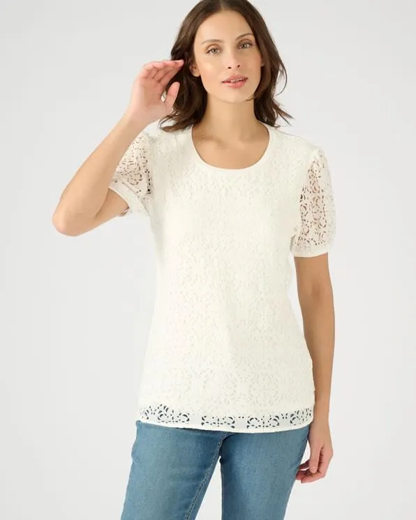 T-shirt in 2 stoffen