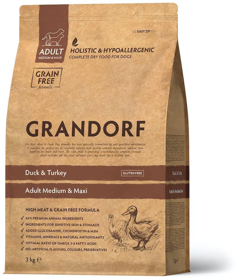Grandorf - Duck & Turkey Adult Medium & Maxi Breeds 3kg