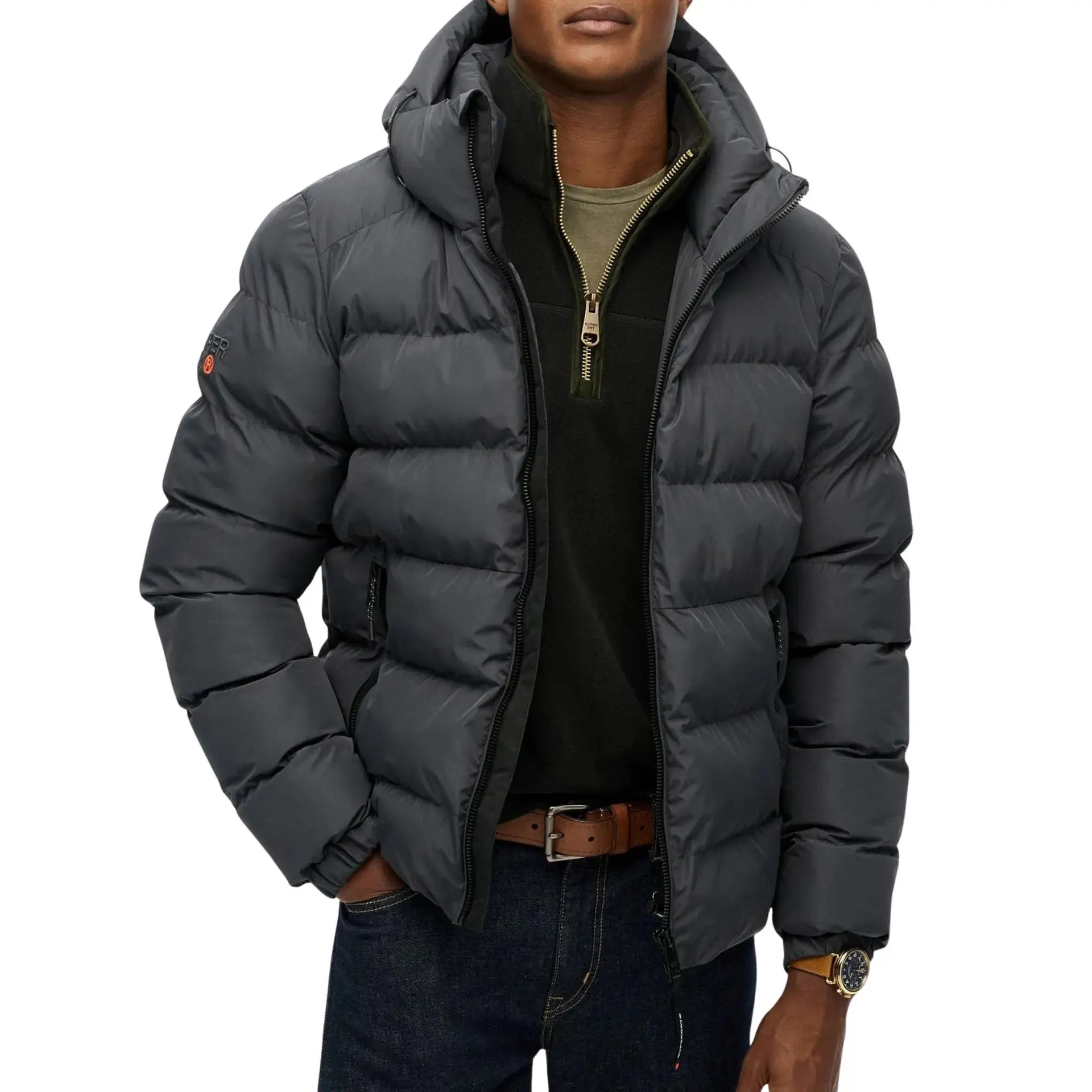 Hooded Sports Puffer Winterjas Heren