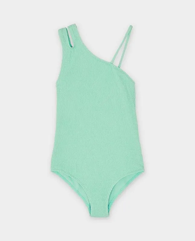 Groen badpak met structuur