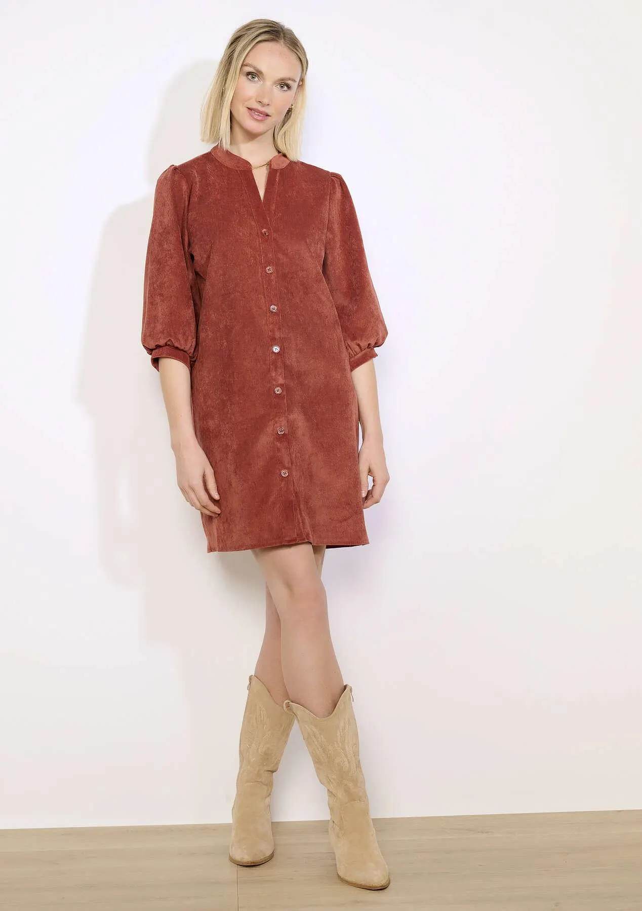 Short corduroy dress