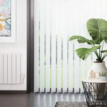 4115 Lot de lamelles verticales Madeco 127mm Must tamisant blanc 150x260cm