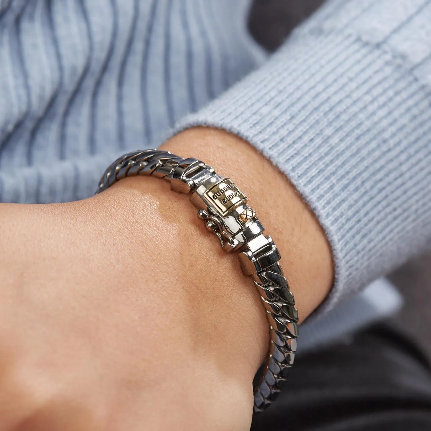 Ben Black Rhodium Heritage XS Armband BTBJ070BRSG met 14 Karaat Goud (Lengte: 17.00-21.00 cm)