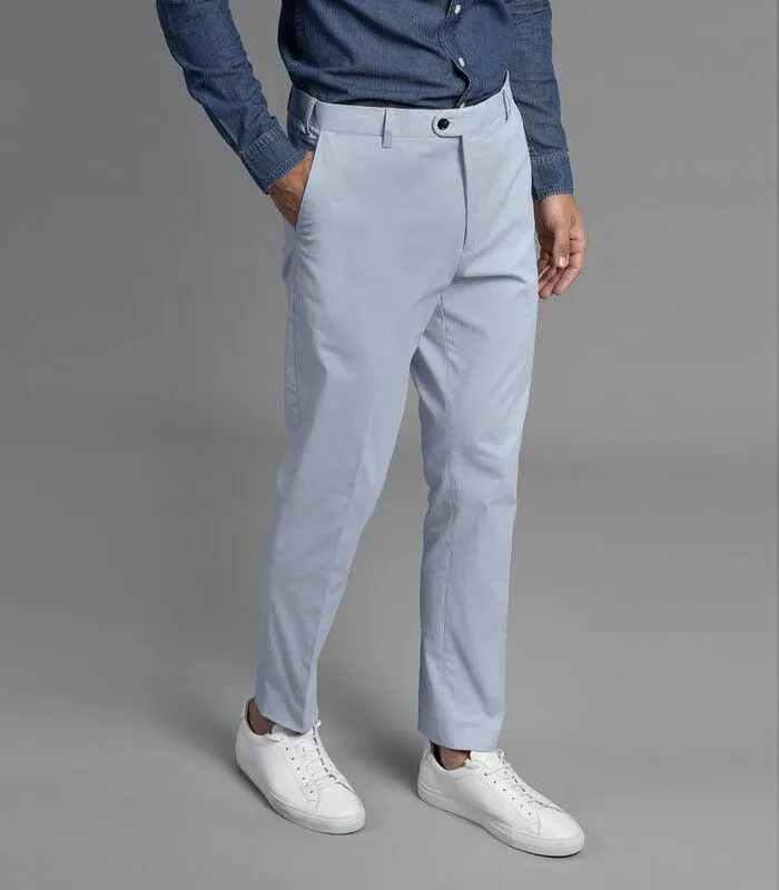 Laurent Vergne - Katoenen Chino Broek - Chino Licht Blauw