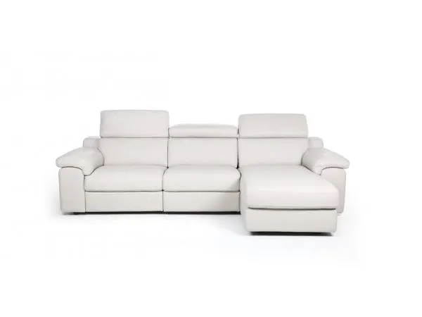 Hoekzetel MAMBO met relax - Leder bianco puro